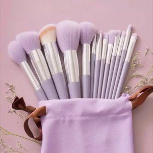 Makeup Brush Kit 13pc with bag (purple)